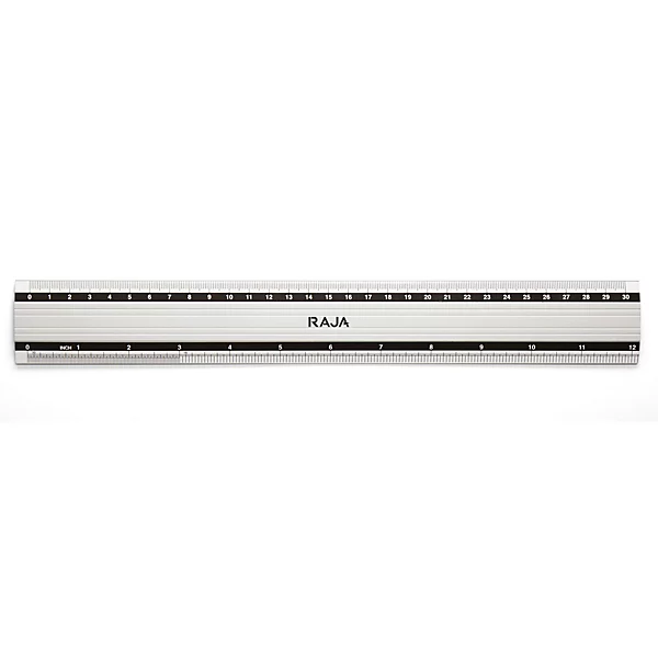 [4187] Règle en aluminium 20 cm avec bord anti-taches pour usage quotidien