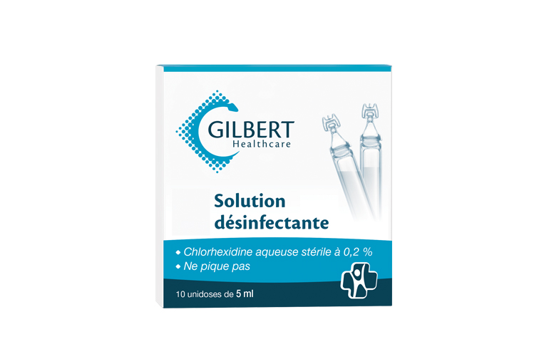 Solution nettoyante cutanée en dosettes de chlorhexidine 5 ml