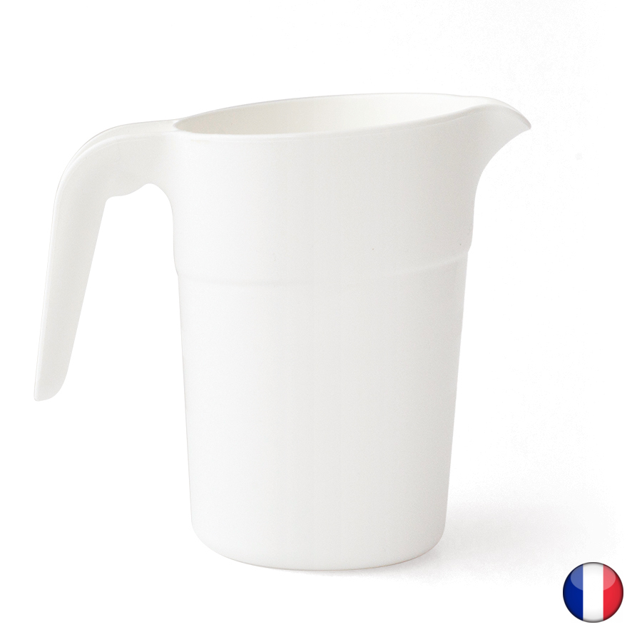 [4368_LOT] Pichet transparent empilable 0,5L en polypropylène sans couvercle - lot de 2