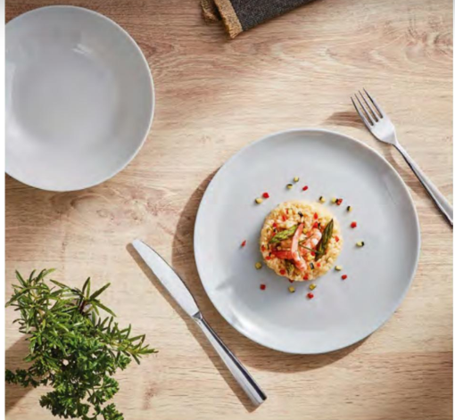 Assiette plate en verre trempé 25cm - Lot de 6