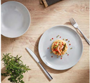 Assiette plate en verre trempé 25cm - Lot de 6