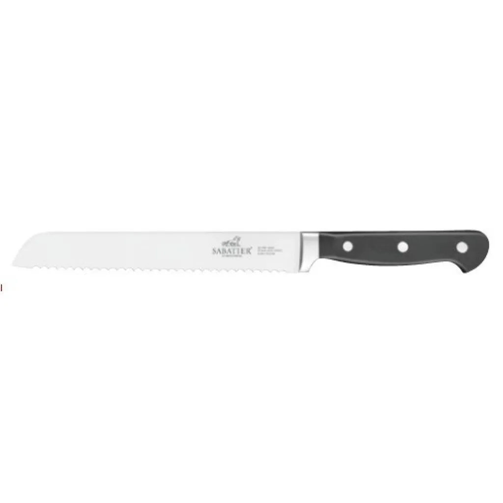 [4379] Couteau à pain avec lame dentée en inox