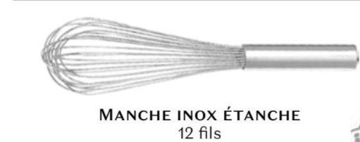 [4386] Fouet en inox étanche 25 cm pour usage professionnel