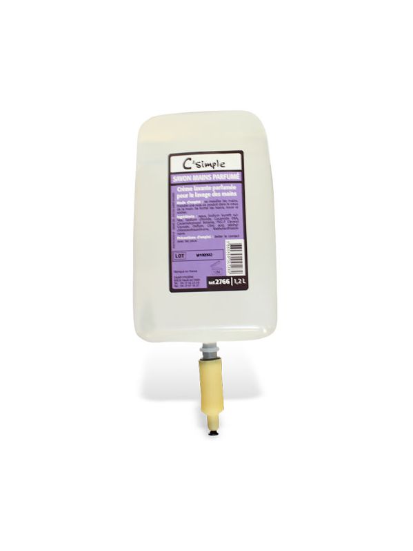 Crème lavante parfumée pour lavage des mains, 1.2L, x4 cartouches