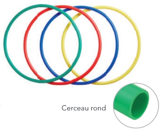 [4497] Lot de cerceaux de gymnastique ronds, diamètre 50cm, 4 pièces