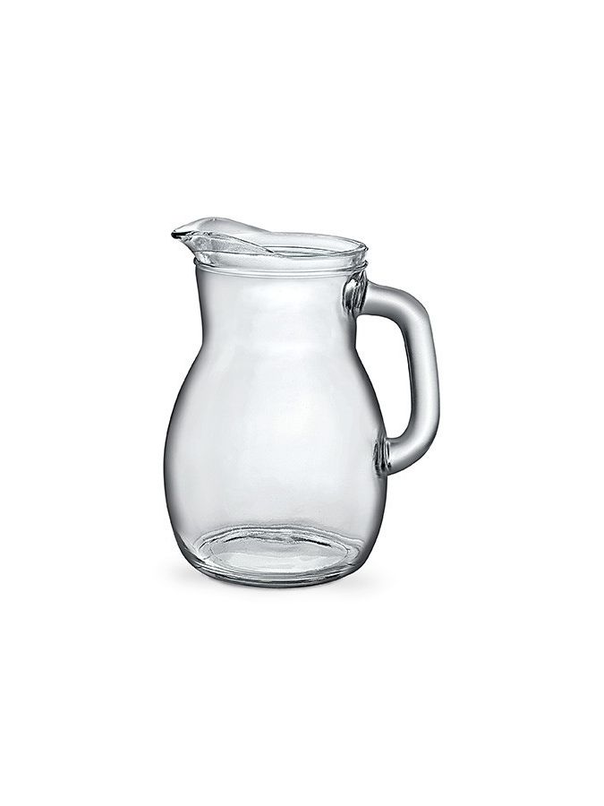 Carafe de table en verre épais avec anse - Lot de 6