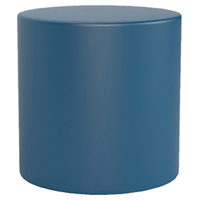 Pouf ergonomique déhoussable en tissu enduit, hauteur 30 cm