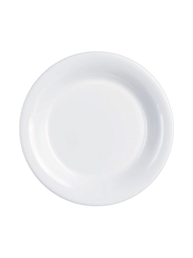 Assiette creuse en verre trempé extra résistant pour usage intensif, lot de 24