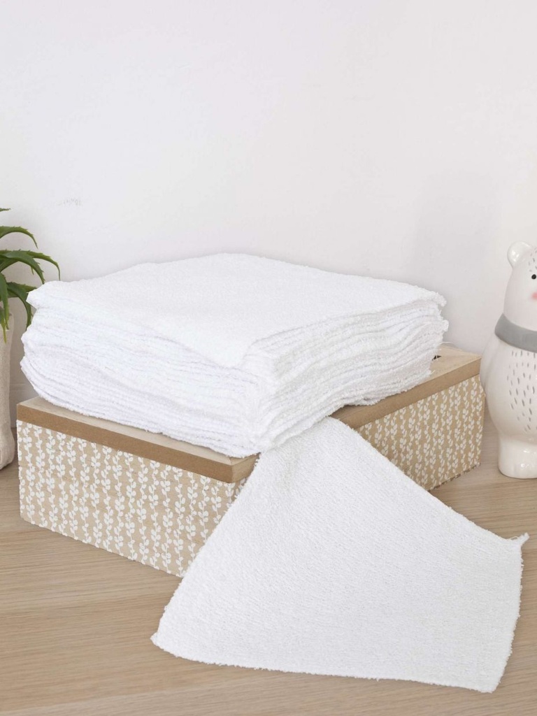 Carré éponge en coton pour 15x15cm, lot de 25