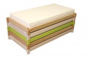 Couchettes empilables verni naturel ou coloré pour collectivités