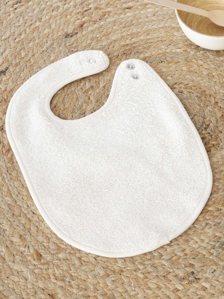 Bavoir naissance en coton bio avec pression, lot de 10