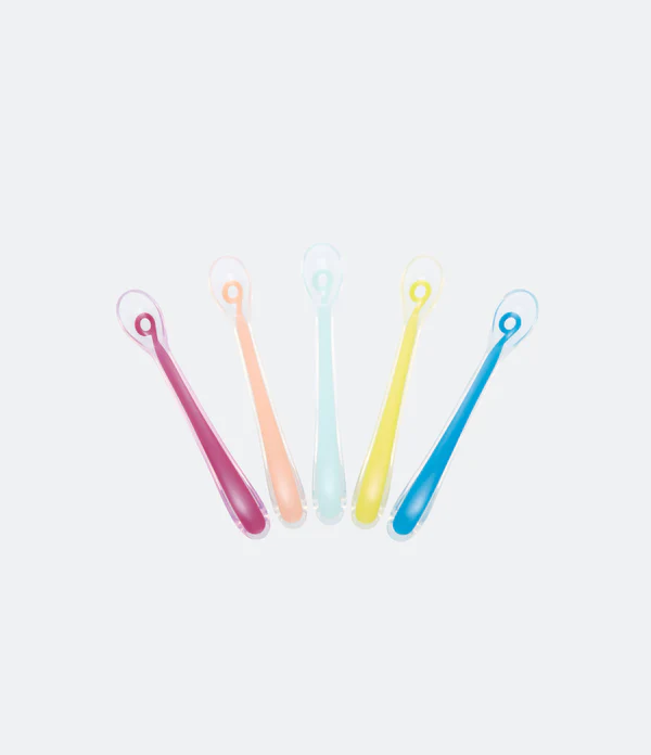 [2669] Cuillères en Silicone pour Bébé dès 6 mois - Lot de 5