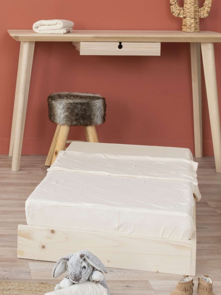 Drap housse et couverture en coton bio pour lit enfant 120x60