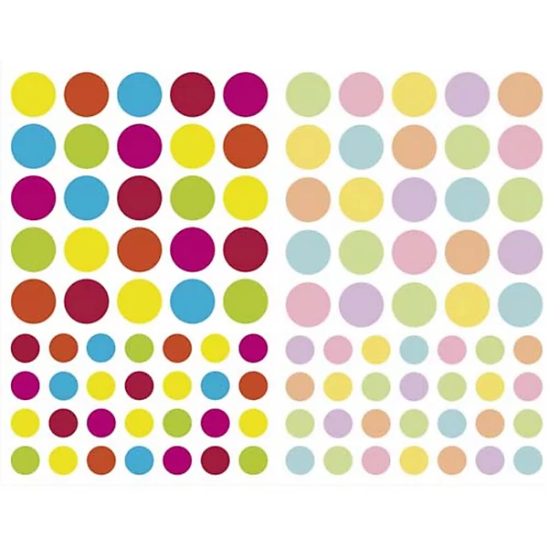 Gommettes géométriques couleurs vives et pastels pour activités créatives, lot de 2