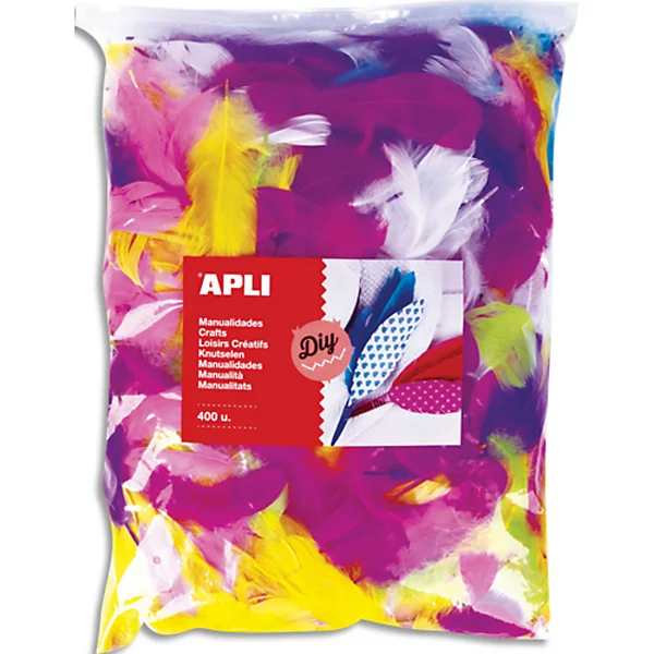 Plumes de couleurs pour activités créatives et éducatives
