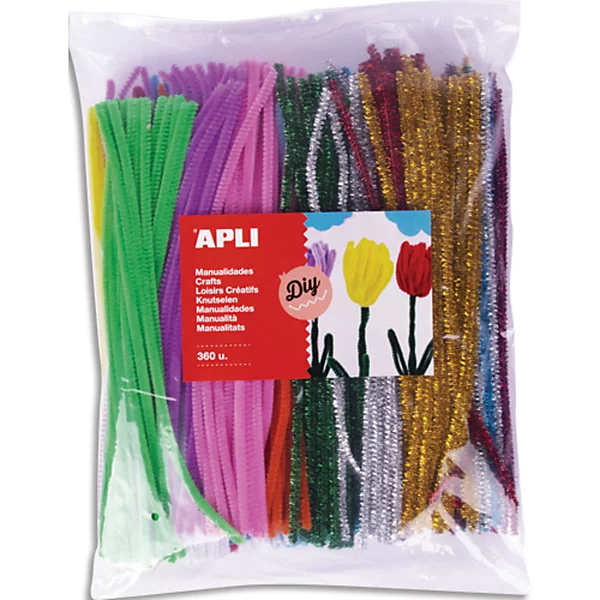 [5473] Sachet de 360 chenilles de 30 cm, couleurs assorties