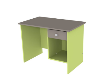 Bureau de direction 1 tiroir + 1 niche - L120xP60xH75 cm
