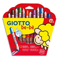 Étui de 12 crayons de couleur bébé enfant avec taille-crayons intégré