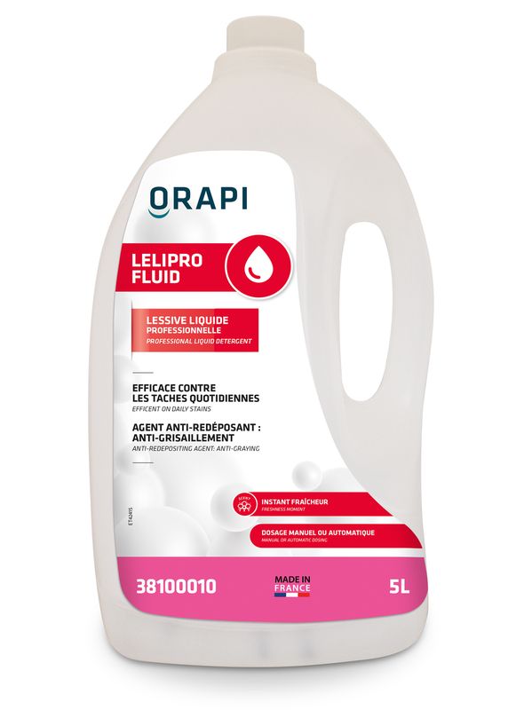 Lessive liquide désinfectante professionnelle 2 en 1 - 5L