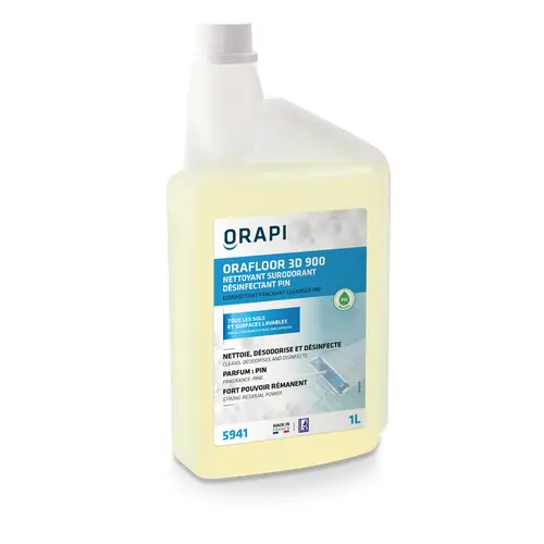 [5978] Détergent ORAFLOOR désinfectant surodorant 3-en-1 pour sols, parfum pin