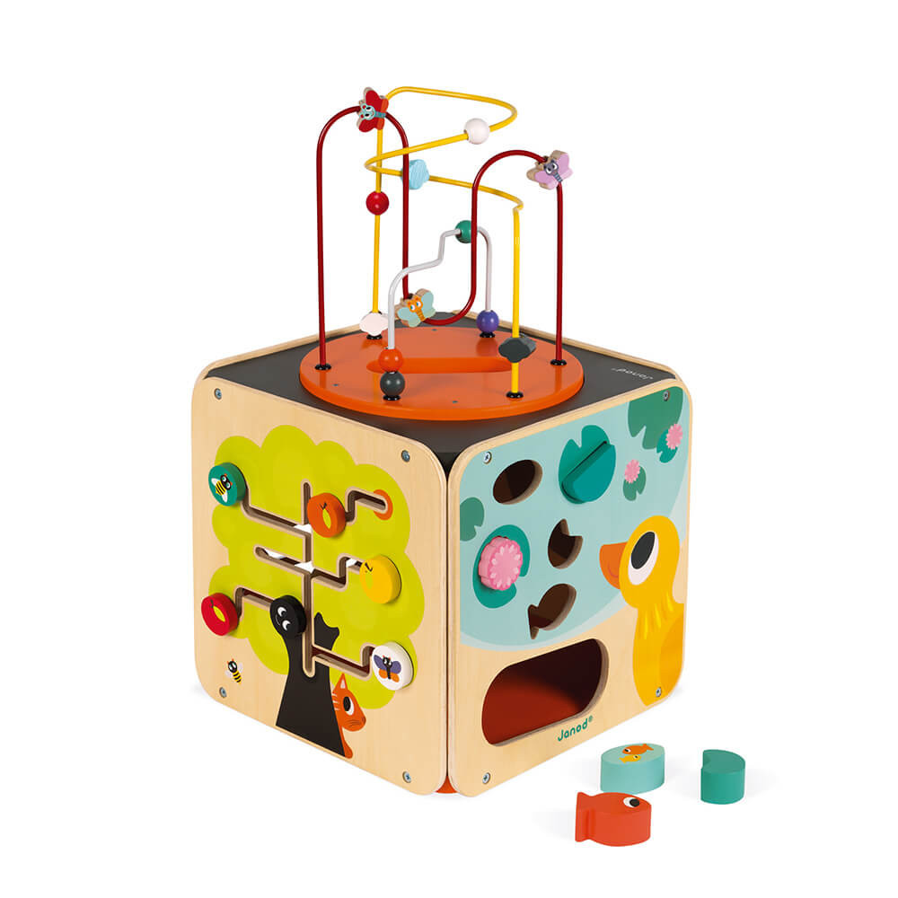 [2846] Maxi Looping Multi-Activités en Bois pour Éveil et Motricité Fine