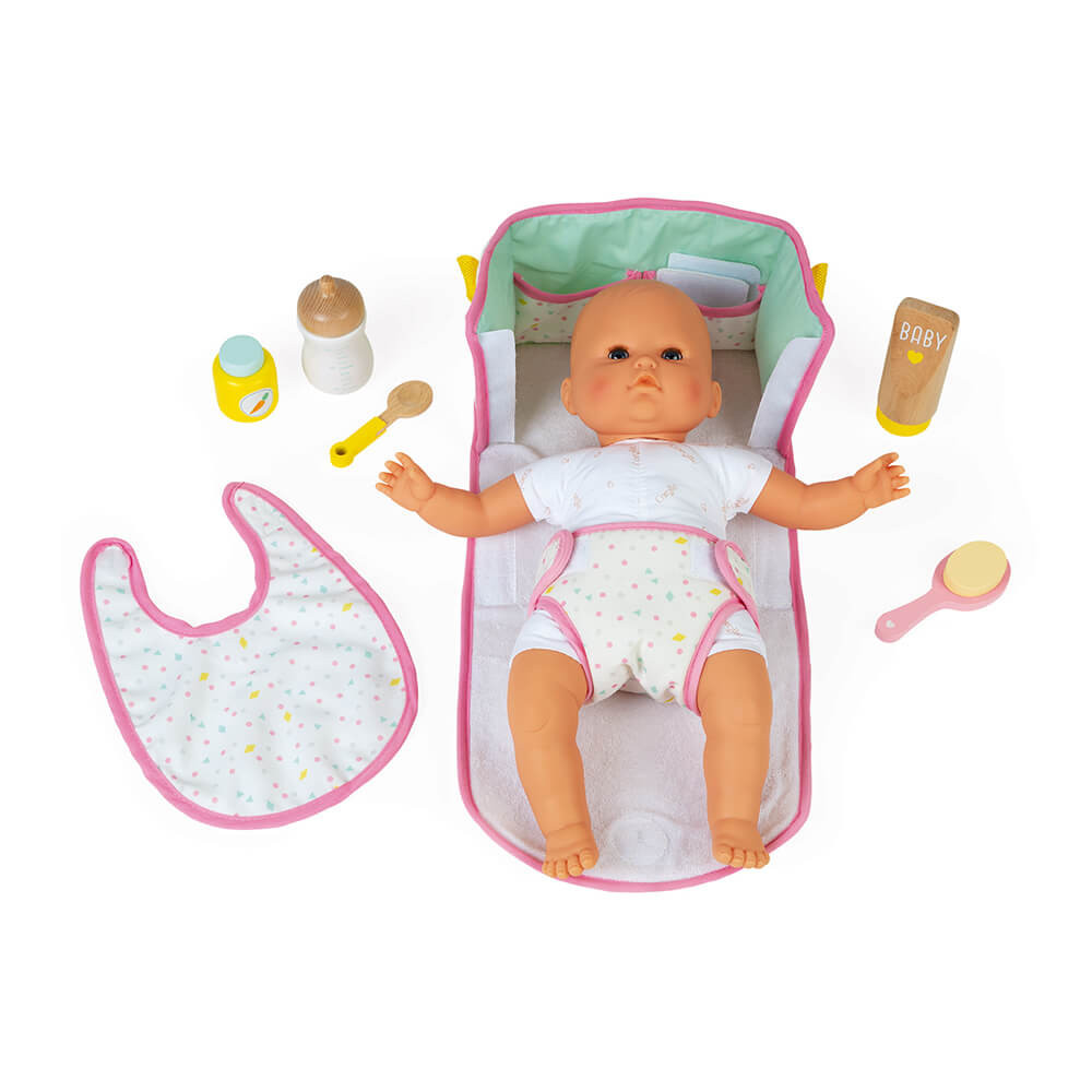 [2854] Sac à langer avec accessoires pour poupon, dès 2 ans