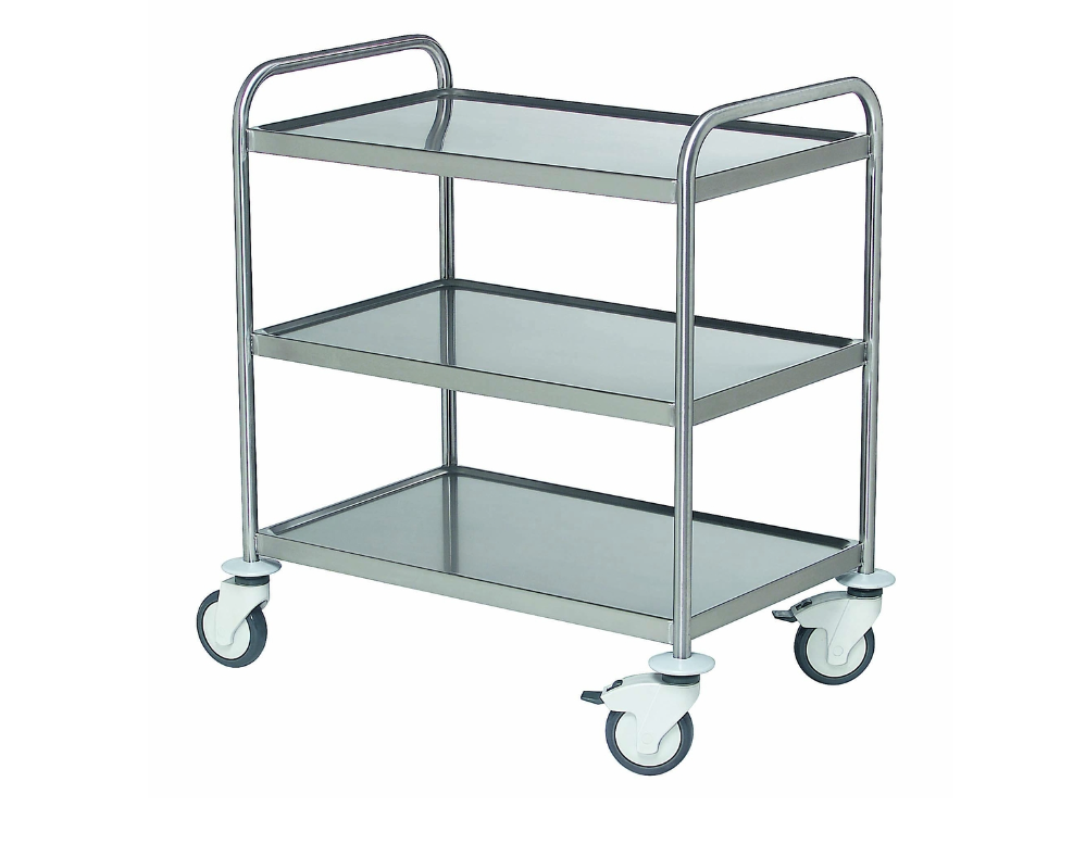 Chariot de Service inox 3 plateaux