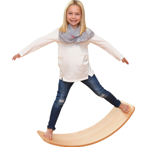Planche de motricité en bois pour exercices d'équilibre