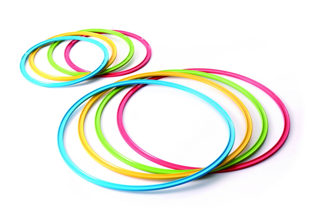 [7002] Set de 8 cerceaux en plastique flexibles pour activités motrices