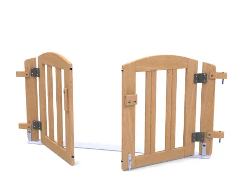 Portillon double pour délimitation d'espaces d'activités