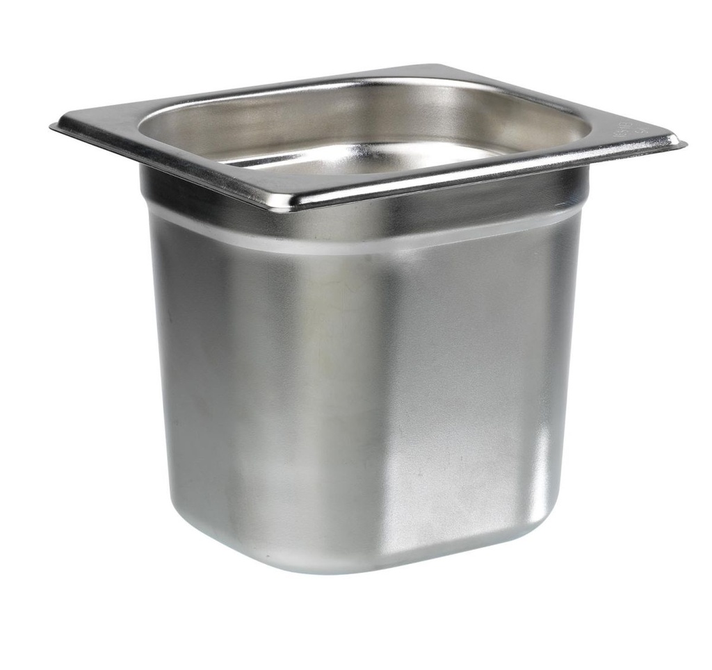 Bac Gastro Inox GN1/6 profondeur 100, format medium