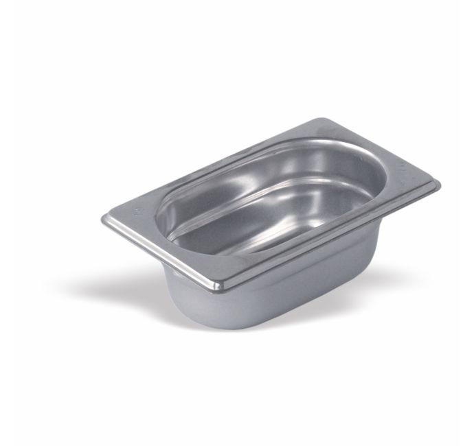 [9320] Bac Gastro Inox GN1/9 petit format -Dimensions : 17,6 x 10,8 Profondeur 6,5 cm