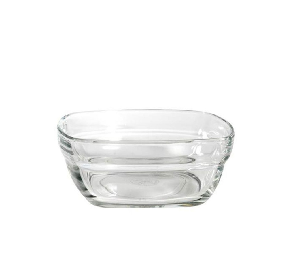 Plat carré en verre trempé extra résistant pour usage intensif - Lot de 6