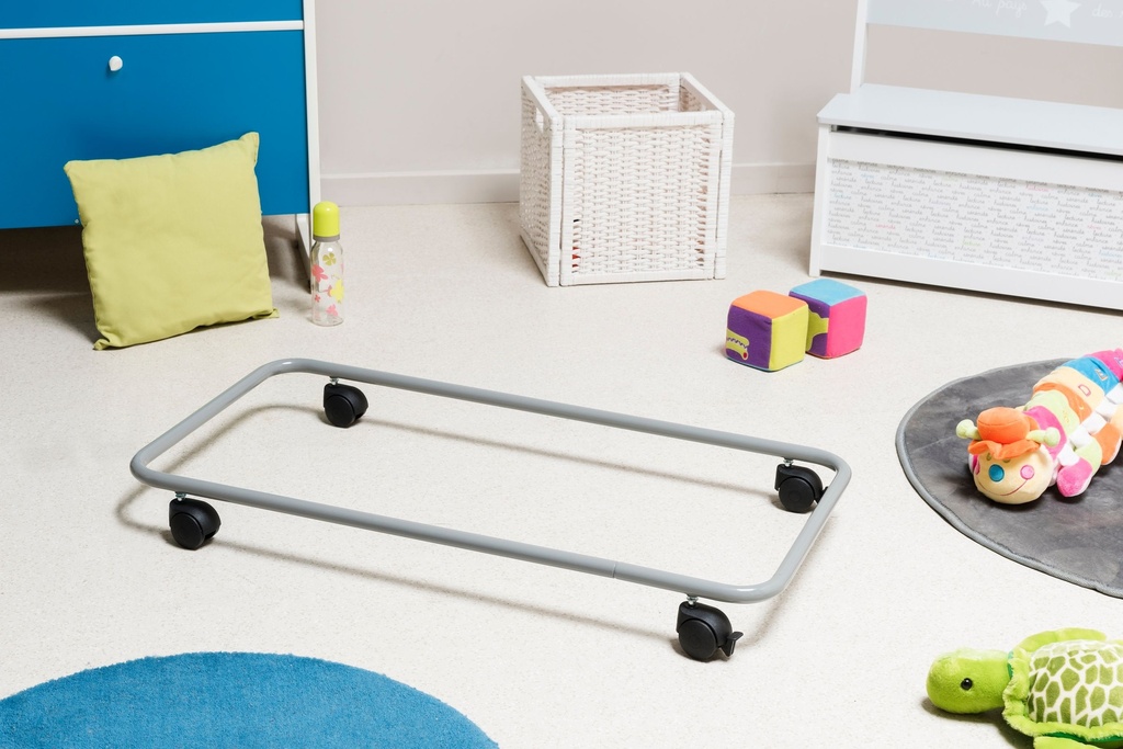 Cadre de transport à roulettes pour 12 couchettes gain de place