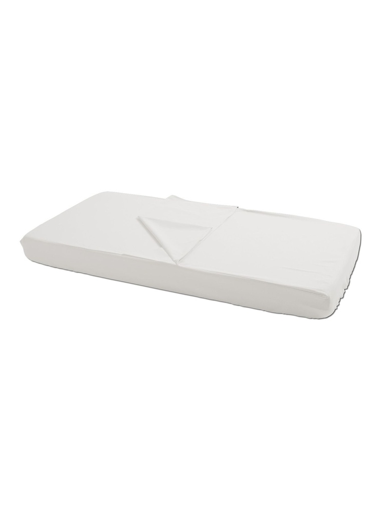 Combi-drap en coton blanc 60x120cm, lot de 2