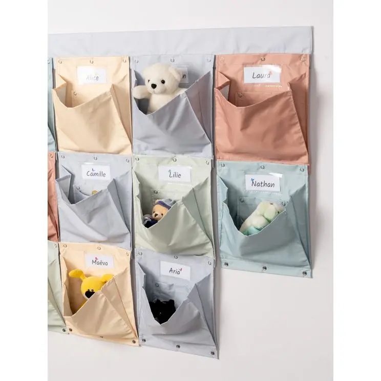 [3383] Pochettes à Pression Colorées avec ouverture large pour doudous (Bleu)