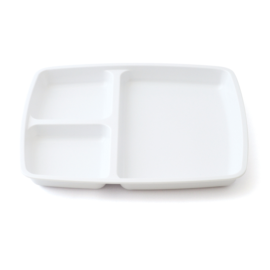 Assiette à 3 compartiments en mélamine - Lot de 6