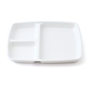 Assiette à 3 compartiments en mélamine - Lot de 6