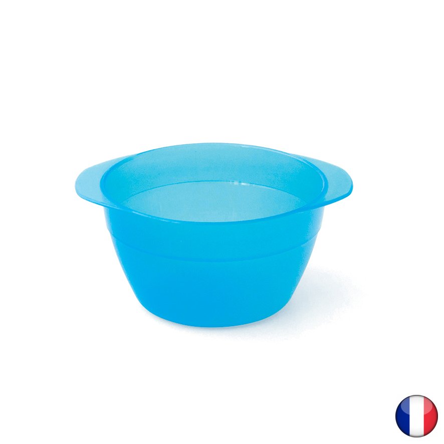 Bol à oreilles translucide résistant et léger, 50 cl - Lot de 12 (Bleu)