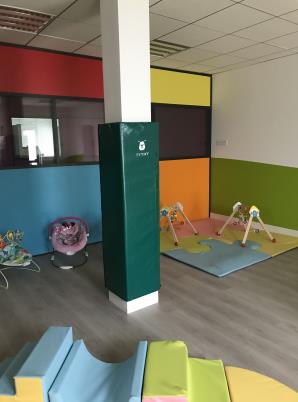 Protection de poteau carré ou rectangle pour crèches, hauteur 1m