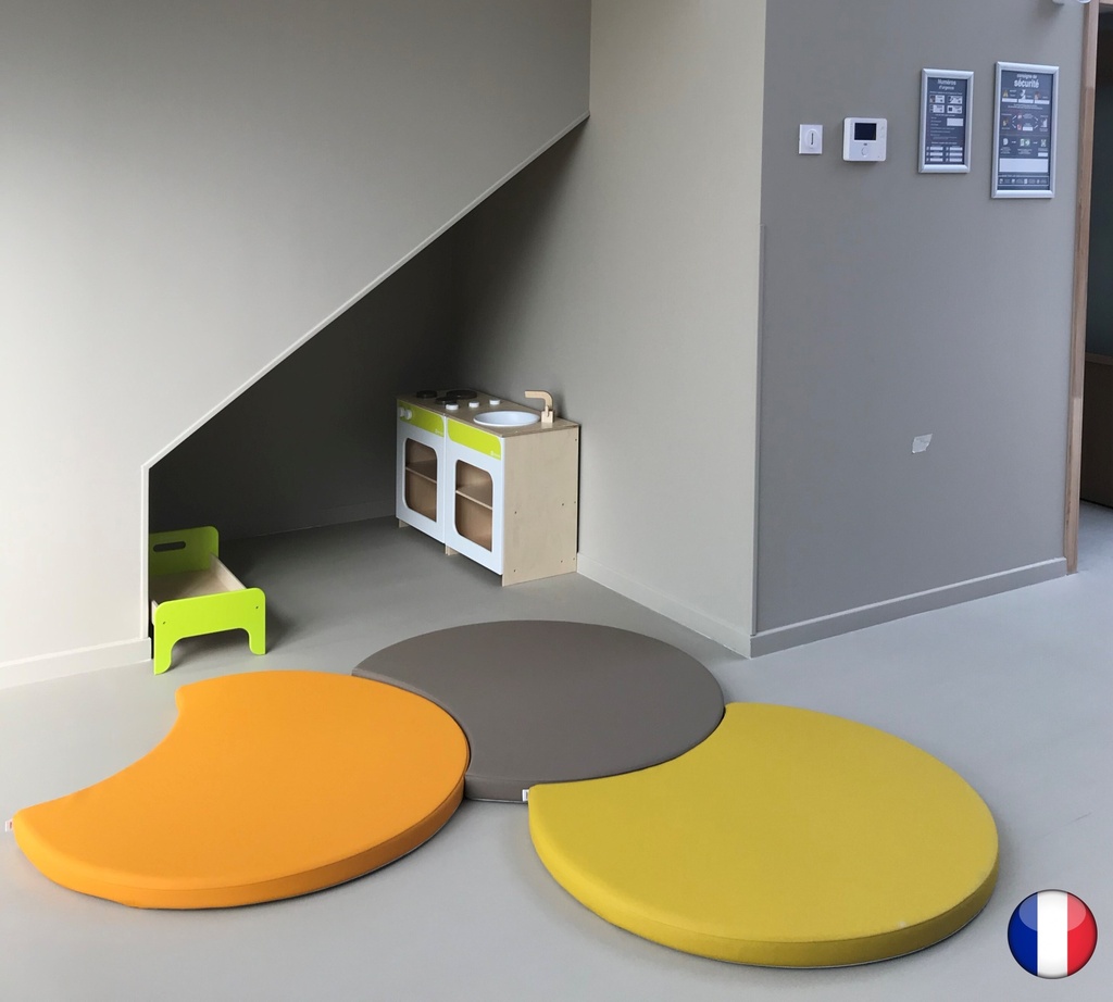 Tapis en mousse pour crèche forme "Bulle" diam. 1m ép. 5cm