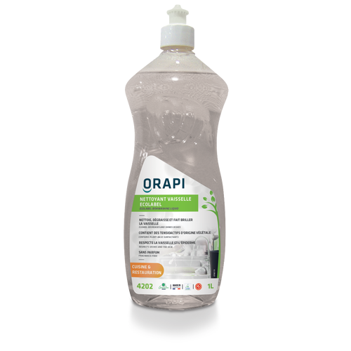 Liquide vaisselle manuel écologique pour professionnels, 1L et 5L