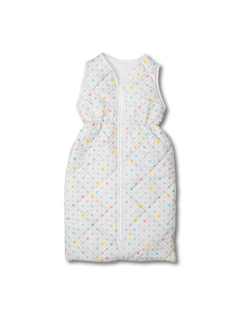 Turbulette matelassée imprimée motif avec biais vert