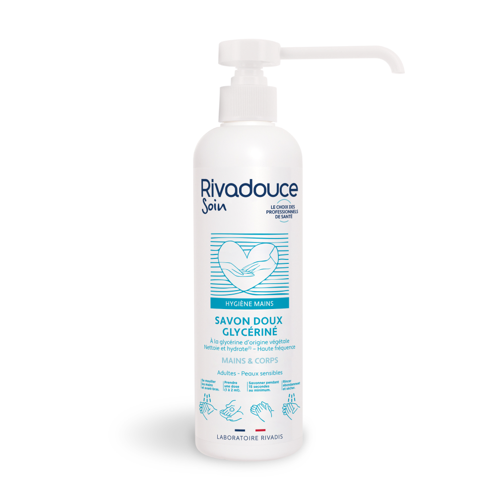 Savon dermo-protecteur à la glycérine végétale Rivadouce, lot de 2