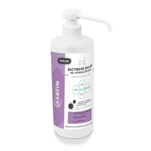 [1195] Solution désinfectante hydroalcoolique pour professionnels (500ml Avec pompe)