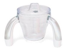 [8382] Tasse Ergonomique à anses pour enfants - Lot de 6 (Blanc)