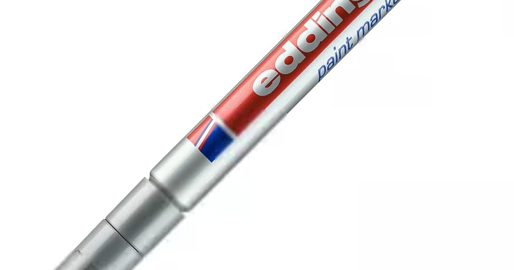 [7662] Marqueur peinture couleur argent ou or, pointe fine 1-2 mm, lot de 2 (Argent)