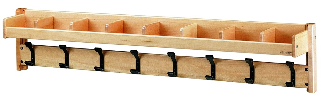 [4078] Portemanteau avec Casiers et 8 Patères pour Espaces d'Accueil (Bleu)