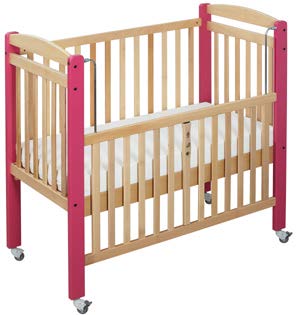 lit crèche Easy Cat à panneaux 120 x 60 cm avec matelas ép. 10 cm, coloris au choix