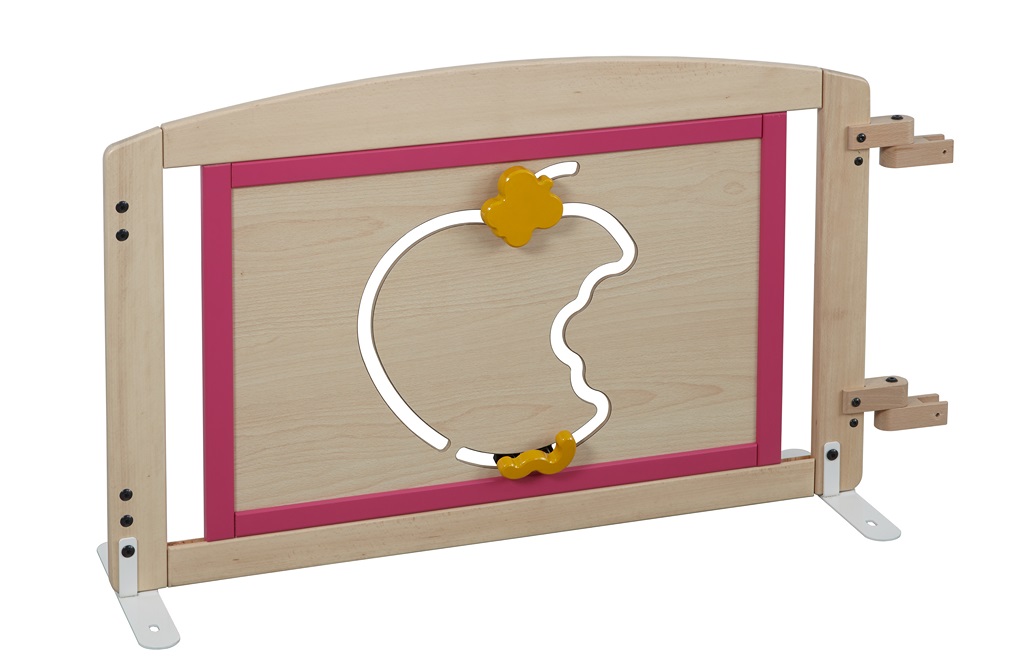 [3942] Barrière séparative en Bois avec spirale de motricité fine, 1m (Blanc)